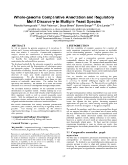 Whole-genome Comparative Annotation and Regulatory Motif