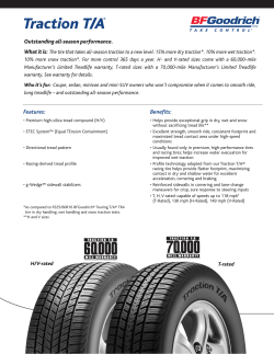 BFGoodrich Traction T/A Specifications