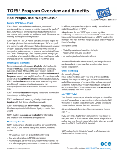 TOPS&reg; Program Overview and Benefits