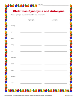 Christmas Synonyms and Antonyms