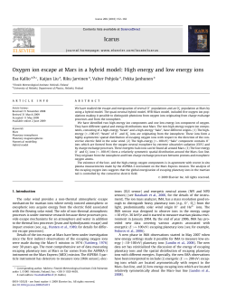 Oxygen ion escape at Mars in a hybrid model