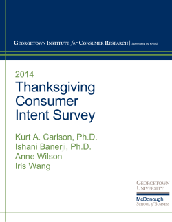Thanksgiving Consumer Intent Survey