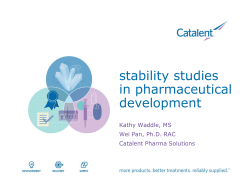 Stability studies In pharmaceutical Development