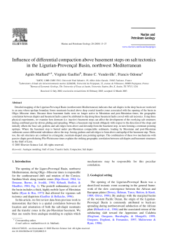 Influence of differential compaction above basement steps on salt