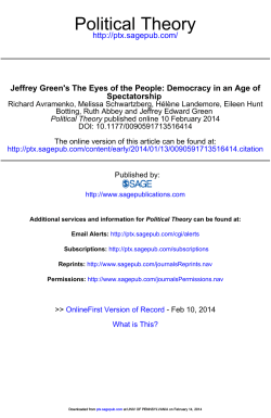 Political Theory - Penn Arts and Sciences