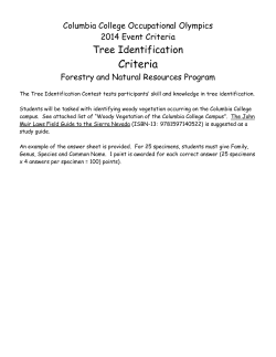 Criteria - Columbia College