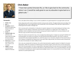 Hufflepuff persona Chris Baker