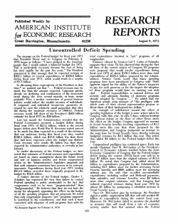 Research Reports - 08/09/1971 - American Institute for Economic
