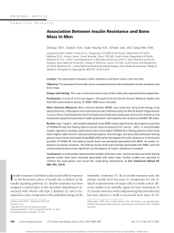 Association Between Insulin Resistance and Bone Mass - S
