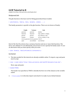 GLM Tutorial in R