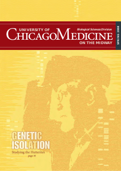 Spring 2008 - The University of Chicago Medicine