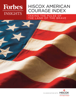 The Hiscox American Courage Index August 2015