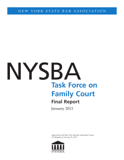 Task Force on Family Court Final Report