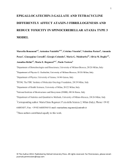 epigallocatechin-3-gallate and tetracycline differently affect ataxin