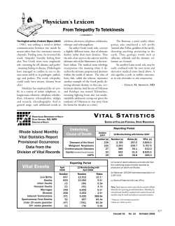 From Telapathy to Telekinesis - Rhode Island Medical Society
