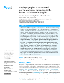 Phylogeographic structure and northward range expansion
