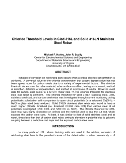 Chloride Threshold Levels in Clad 316L and Solid 316LN