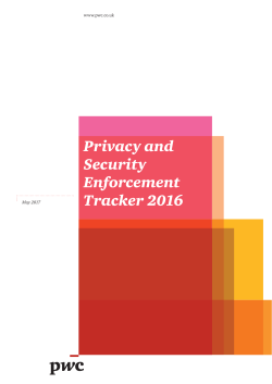 Privacy and Security Enforcement Tracker 2016