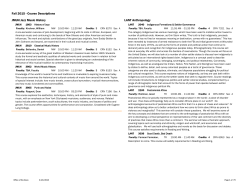 JMUH Jazz Music History LANT Anthropology