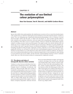 The evolution of sex-limited colour polymorphism