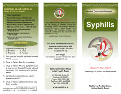 Syphilis - Northwest Portland Area Indian Health Board