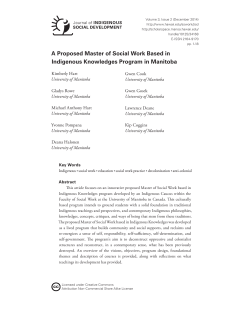 A Proposed Master of Social Work Based in