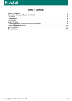 Greenplum Command Center User Guide | Pivotal GPCC Docs