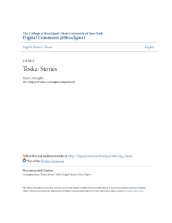 Toska: Stories - Digital Commons @Brockport