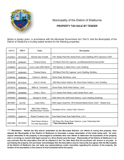 pdf Tax Sale by Tender - Municipality of the District of Shelburne