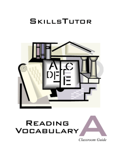 Reading Vocabulary