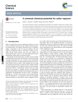 A universal chemical potential for sulfur vapours