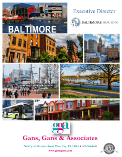 Executive Director &ndash; Housing Authority of Baltimore City