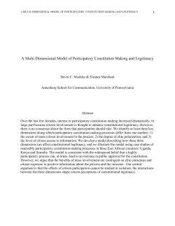 A Multi-Dimensional Model of Participatory Constitution Making and
