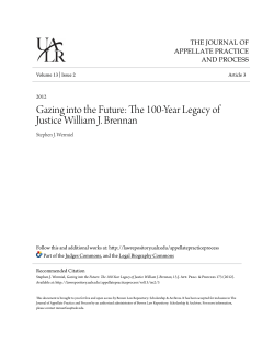 Gazing into the Future: The 100-Year Legacy of Justice William J