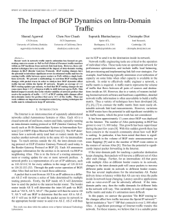 The Impact of BGP Dynamics on Intra-Domain Traffic
