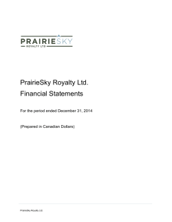Financials - PrairieSky Royalty Ltd.