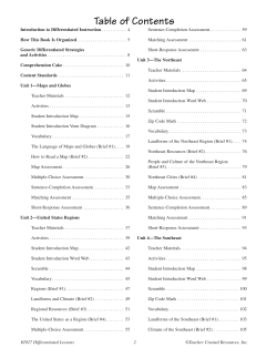 Landforms of the Northeast Region Brief #1