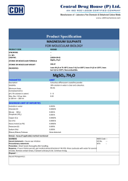 MgSO4.7H2O - CDH Fine Chemicals
