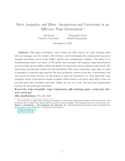 Merit, Inequality, and Effort: Asymmetries and Uncertainty in an
