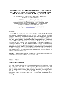 BROMINE AND CHLORINE IN AEROSOLS AND FLY ASH IN CO