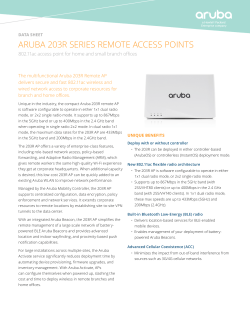 203R Data Sheet - Aruba Networks