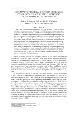 low impact of hurricane katrina on seagrass community structure