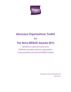 The Shire BRAVE Awards 2013