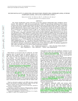 Revised metallicity classes for low