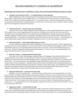 nelson mandela`s lessons in leadership