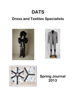 Spring 2013 Highlight - Dress and Textile Specialists