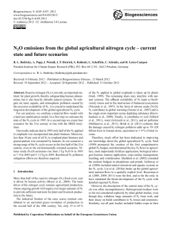N2O emissions from the global agricultural nitrogen cycle &ndash; current