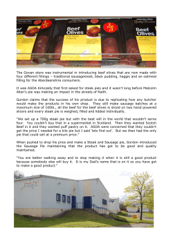 The Govan store was instrumental in introducing beef olives that are