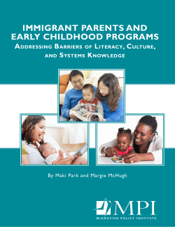 Immigrant Parents and Early Childhood Programs