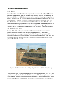 1 Two Hills and Three Walls of Remembrance by
